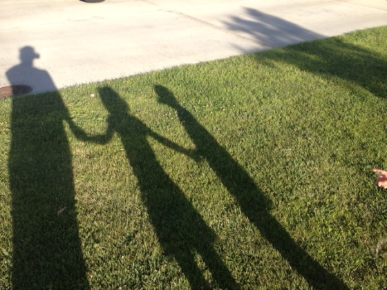 holding hands shadows