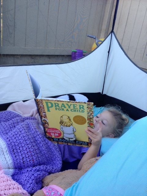 Caught her reading our BFIAR book in the morning when I woke up.
